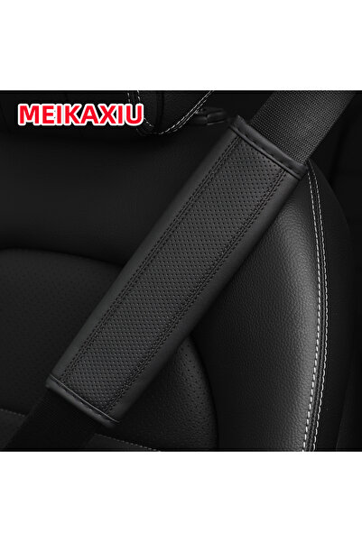 Choice4 black PU fiber leather double-thread press-in car shoulder guard cove...