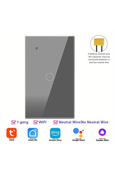 choice2 مفتاح ذكي يعمل بتقنية الواي فاي، بجهد 110-240 فولت، قياسي أمريكي، 121...