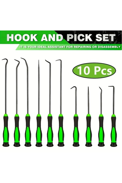 Choice green 10PCS auto maintenance tools oil seal hook removal seal hook pul...