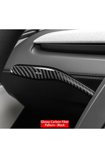 Choice غطاء مقبض ناقل الحركة لعجلة القيادة من ألياف الكربون السوداء اللامعة ل...