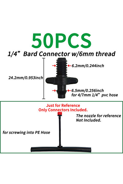 Choice9 I-50pcs 50pcs Barbed Connectors Irrigation Fittings Drip Irrigation B...