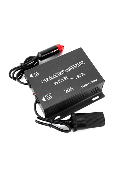 Choice black DC-DC Converter Step Down Power Supply 20A Car Power Supply Conv...