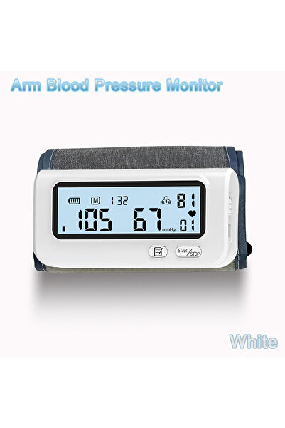 Choice جهاز قياس ضغط الدم الإلكتروني الذكي الأبيض، مزود بشاشة رقمية، مناسب لل...