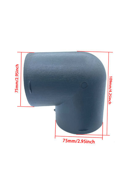 Choice 75mm-WTLDJ 42/75/90mm Plastic L-Shaped Air Pipe Elbow Outlet Connector...