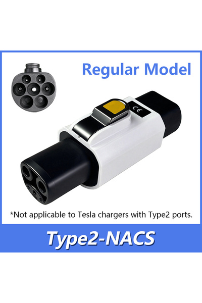 Choice1 Type2 to Tesla White EVqiaoyi Type2 to NACS EV Adapter 32A 7KW from I...