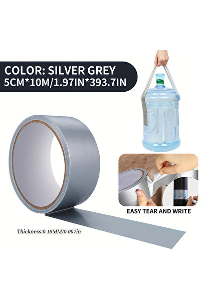 Choice1 50mm x 10M Heavy Duty Gray Cloth Duct Tape – Strong Adhesive, Waterpr...