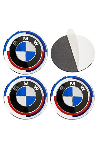 Choice ملصقات BMW-sticker-4PCS-ZN، 4 قطع، أغطية مركزية لعجلات السيارة، ملصقات...
