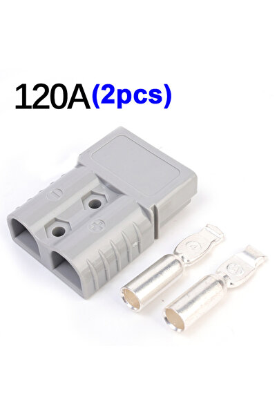 Choice 120 أمبير (رمادي) - قطعتان من موصلات 50 أمبير/120 أمبير لموصلات قابس أ...