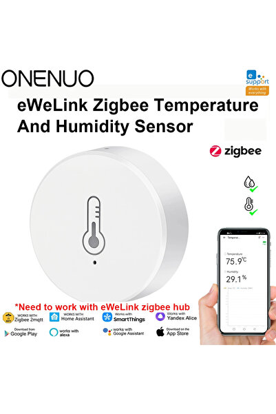 Choice مقياس حرارة ورطوبة ذكي بتقنية ZigBee Ewelink، وحدة تحكم، مستشعر درجة ا...