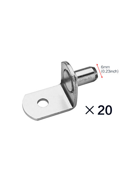 Choice دبابيس رفوف عامة 20 قطعة/40 قطعة، 6 مم، دبابيس دعم رفوف مطلية بالنيكل ...