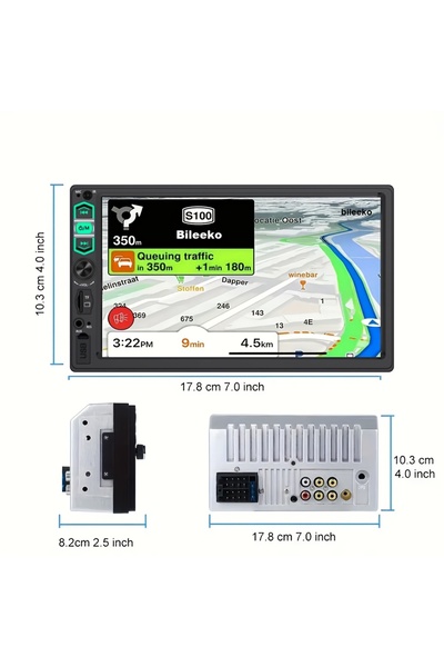 Choice راديو سيارة أسود 7 بوصة، مشغل وسائط متعددة MP5، وحدة رأس ستيريو مع راد...