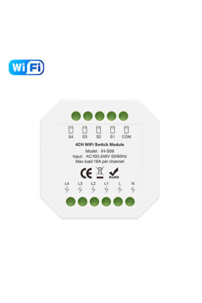 Choice3 وحدة تحويل ذكية بتقنية واي فاي من تويا، تدعم تقنية زيجبي، 4 قنوات، حم...