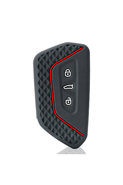 Choice غطاء كامل أسود من السيليكون لمفتاح السيارة، مناسب لسيارات فولكس فاجن ج...