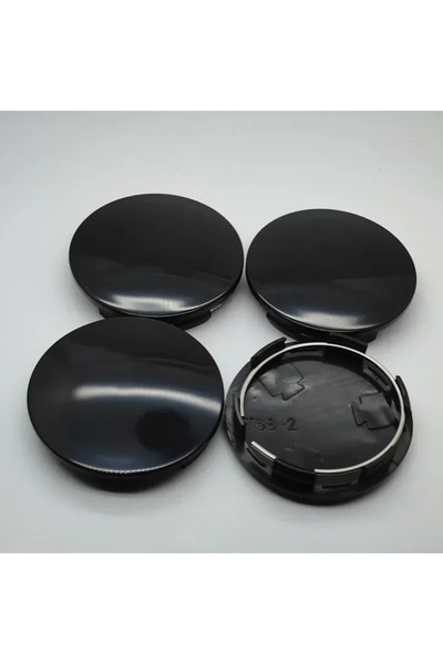 Choice1 4 قطع غطاء عجلات T68-2 مقاس 68 مم، غطاء أسود، 4 قطع أغطية مركزية لعجل...