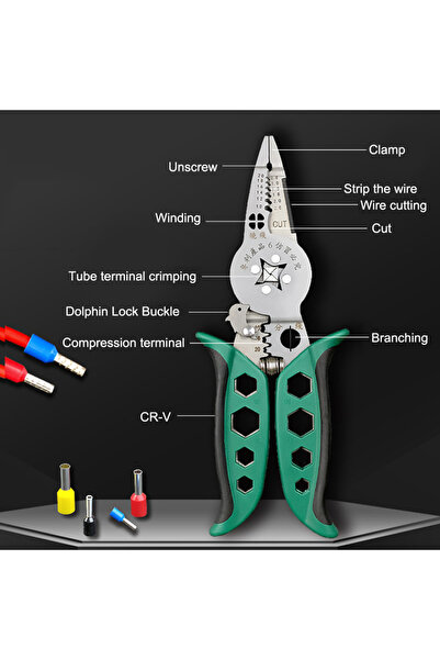 Choice1 أداة يدوية متعددة الوظائف لتقشير ولف أسلاك الكهرباء، قطعة واحدة، قاطع...