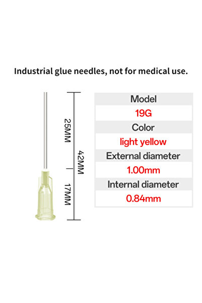 Choice13 ١٠٠ قطعة من إبر توزيع الغراء، ٢٥ مم، ١٩ غرام، ١٠٠ قطعة، إبرة غراء ٢٥...