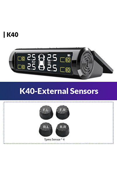 Choice K40 - مستشعر خارجي TPMS بأربعة مستشعرات، وضع شحن لاسلكي مزدوج يعمل بال...