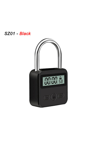 choice2 SZ01-Metal-Black CDOK Timer Padlk، لوحة مفاتيح مزودة بمؤقت عد تنازلي ...