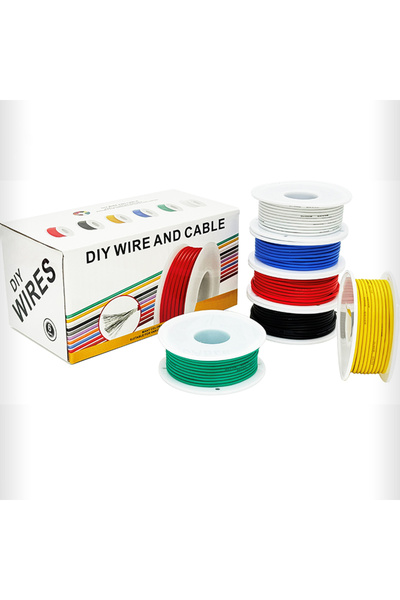 Choice1 سلك سيليكون مرن مقاوم للحرارة، 28AWG، 6 × 10 أمتار، مزيج من 6 ألوان -...