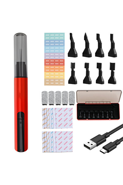 Choice مجموعة واحدة: قلم صنفرة كهربائي ترددي، رأس صنفرة لنماذج بلاستيكية، منا...