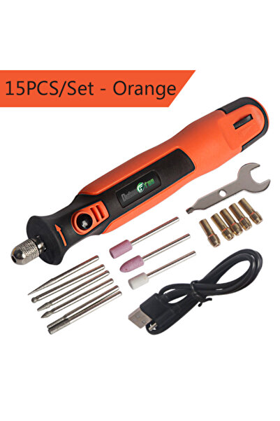 Choice Orange Wireless Carving Pen Lithium Electric Polishing Pen Charging Sm...