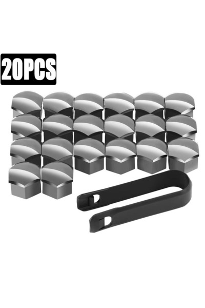 Choice12 17MM grey-20pcs 20/40/80PCS 21/19/17mm Car Wheel Nut Caps Protection...