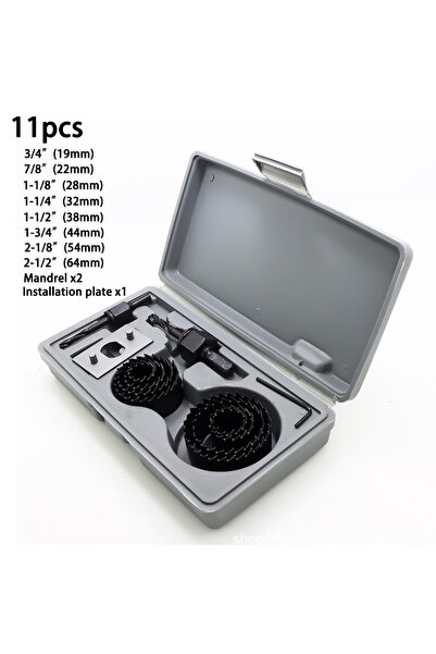 Choice مجموعة مناشير ثقب مكونة من 11 قطعة، تتضمن علبة ومجموعة رؤوس مثقاب مع م...