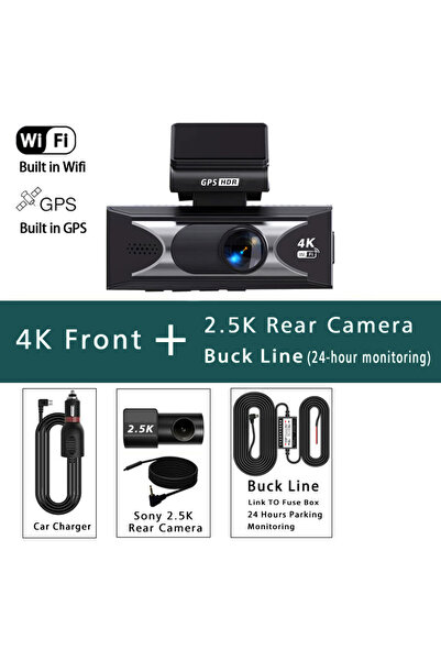 Choice كاميرا WD28-2.5K الخلفية ثنائية العدسة بدقة 4K+2.5K للسيارة، بدقة 3840...