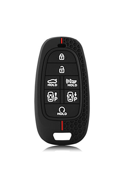 Choice غطاء مفتاح سيارة من السيليكون الأسود، مناسب لسيارات هيونداي سوناتا SEL...