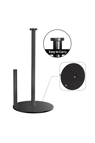 Choice1 حامل مناشف ورقية أسود قائم، موزع لفائف مطبخ من الفولاذ المقاوم للصدأ ...