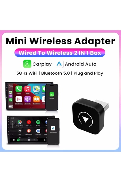 Choice كاربلاي وأوتو: محول لاسلكي جديد لكاربلاي وأندرويد أوتو، دونجل USB، صند...