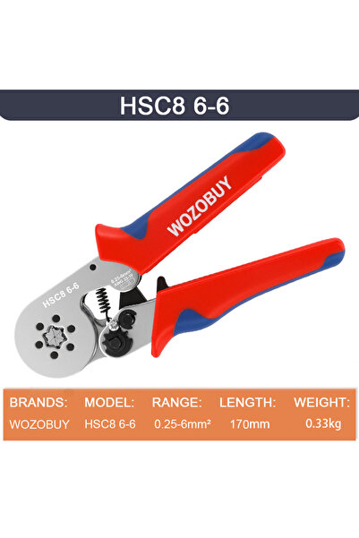 Choice1 أداة تجعيد أطراف الأسلاك HSC8 6-6، كماشة تجعيد كهربائية HSC8 6-4/6-6 ...