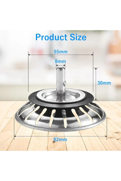 Choice3 82mm silvery Kitchen Sink Filter 78/79/82/84mm Hole Bathtub Hair Catc...