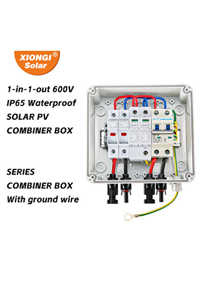 Choice 1input1out 600V Solar photovoltaic PV Combiner Box With Lightning Prot...