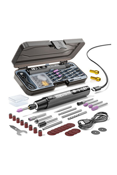 Choice مثقاب كهربائي رقمي صغير رمادي اللون، 16000 دورة في الدقيقة، أداة دوارة...