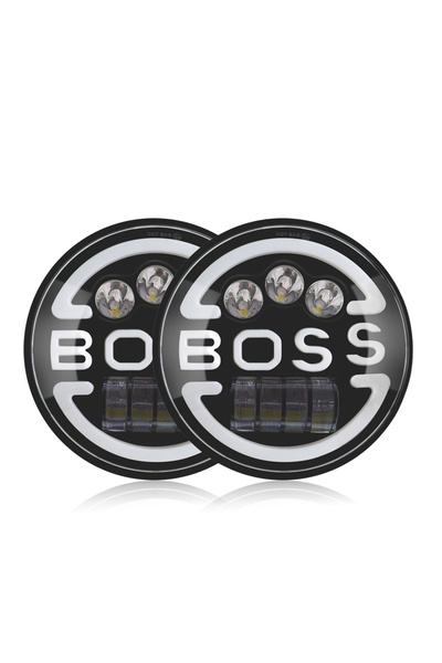 Choice1 2pcs 7 Inch LED Headlight Universal 7" Round Headlamp Motorcycle turn...