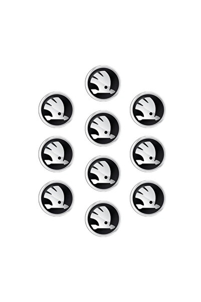 Choice6 ملصق شعار مفتاح السيارة سكودا 10 مم - 14 مم - أسود جديد 11 مم 14 مم، ...