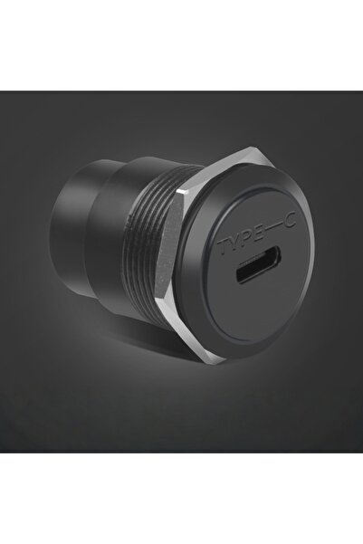 Choice10 TYPE-C black 1pc Metal Round Sket Module D Type RJ45 Straight Throug...