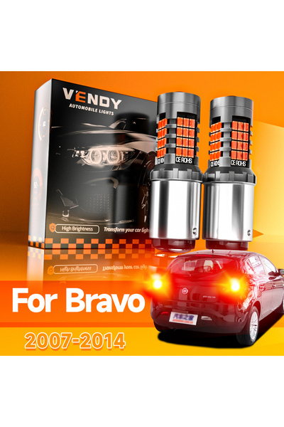 Choice قطعتان من مصابيح الفرامل LED لسيارة فيات برافو 2 موديلات 2007-2014 (20...