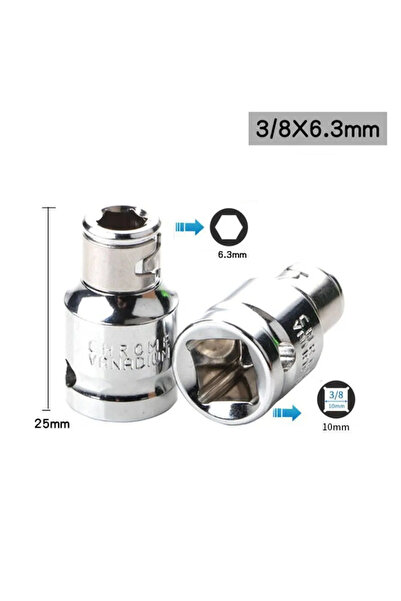 Choice 3/8 Square to 1/4 Hex Bit Retaining Ring Sket Holder Adapter for Screw...