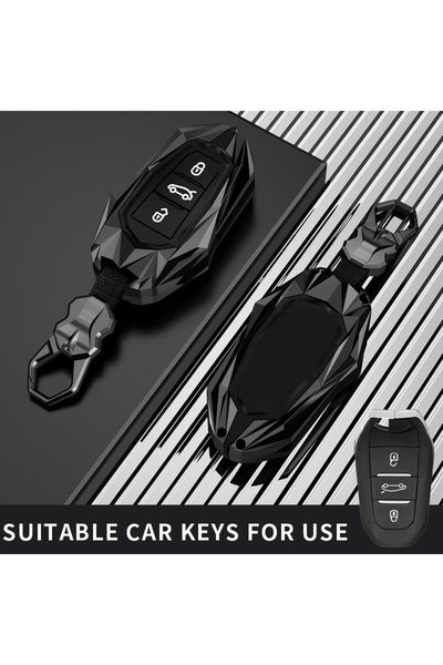Choice Type A Fit fo peugeot car key case cover ring chain fob 2008 3008 4008...