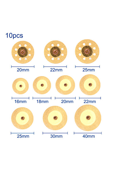 Choice 10 قطع من رؤوس الطحن الماسية الذهبية XCAN، 10 قطع من رؤوس الطحن الماسي...