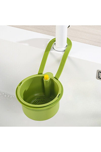 choice2 green 1pc 2-in-1 Heavy-Duty Hanging Sink Basket with Adjustable Hangi...