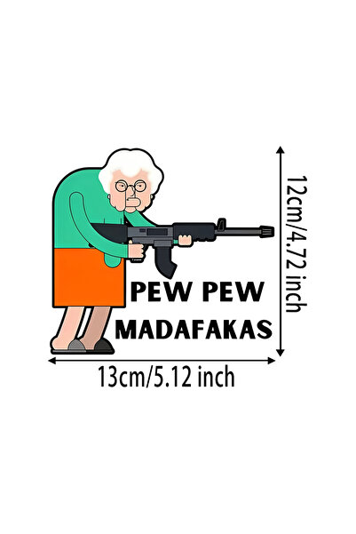 Choice 13x12cm DZ36-PVC 13x12cm, Pew Pew Madafakas Funny Waterproof Vinyl Car...