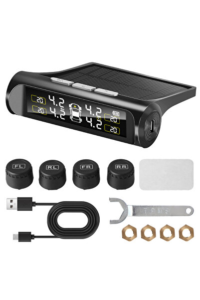 Choice black Tyre Pressure Auto Security Alarm External Sensor Digital LCD Di...