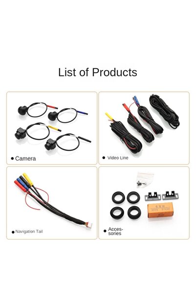 Choice نظام كاميرا بانورامية ثلاثية الأبعاد 360 درجة بدقة 1080 بكسل، ذهبي الل...