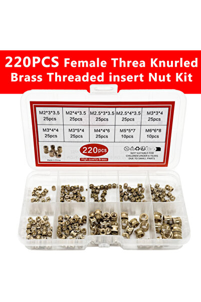 Choice 220 قطعة من صواميل التثبيت الحراري النحاسية للطباعة ثلاثية الأبعاد، مق...