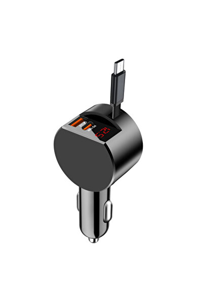 Choice شاحن سيارة قابل للسحب 4 في 1 من كيبيدومي، أسود اللون، بقوة 78 واط، شحن...