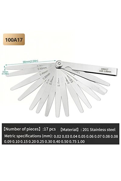 Choice1 مجموعة حشوات مكونة من 17 قطعة، مزودة بـ 17 شفرة، لضبط الخلوص المتري، ...