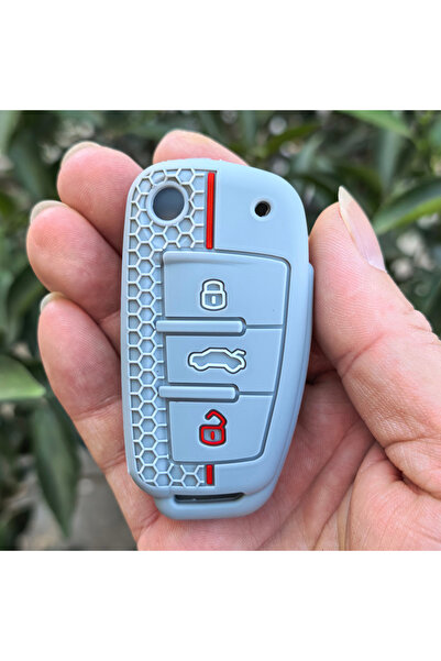 Choice3 grey 3 Button Silicone Car Remote Key Case Cap Cover Shell Keychian F...